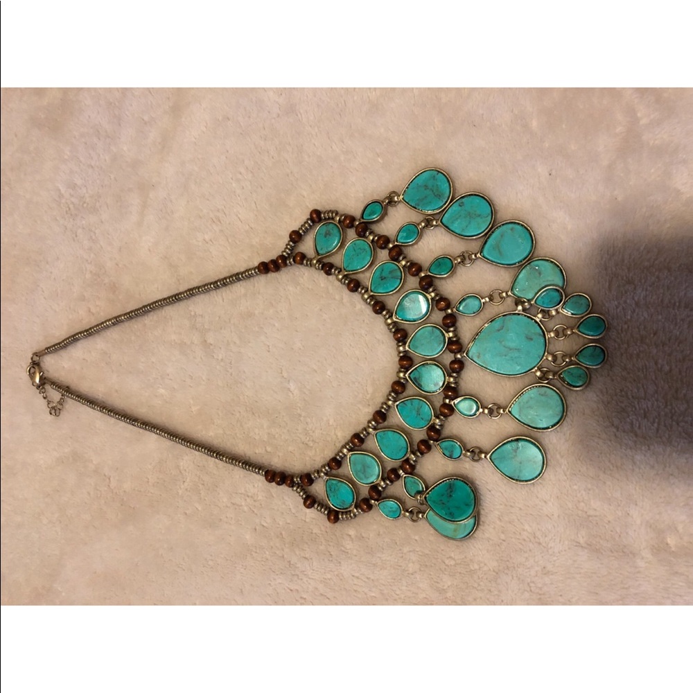 Turquoise/ Blue Statement Necklaces Bundle - image 5